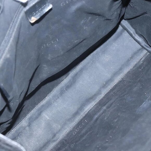 GUCCI GG Canvas Jackie Tote Bag Black Silver 002 1064 1669 Auth bs26232 - Picture 11 of 16